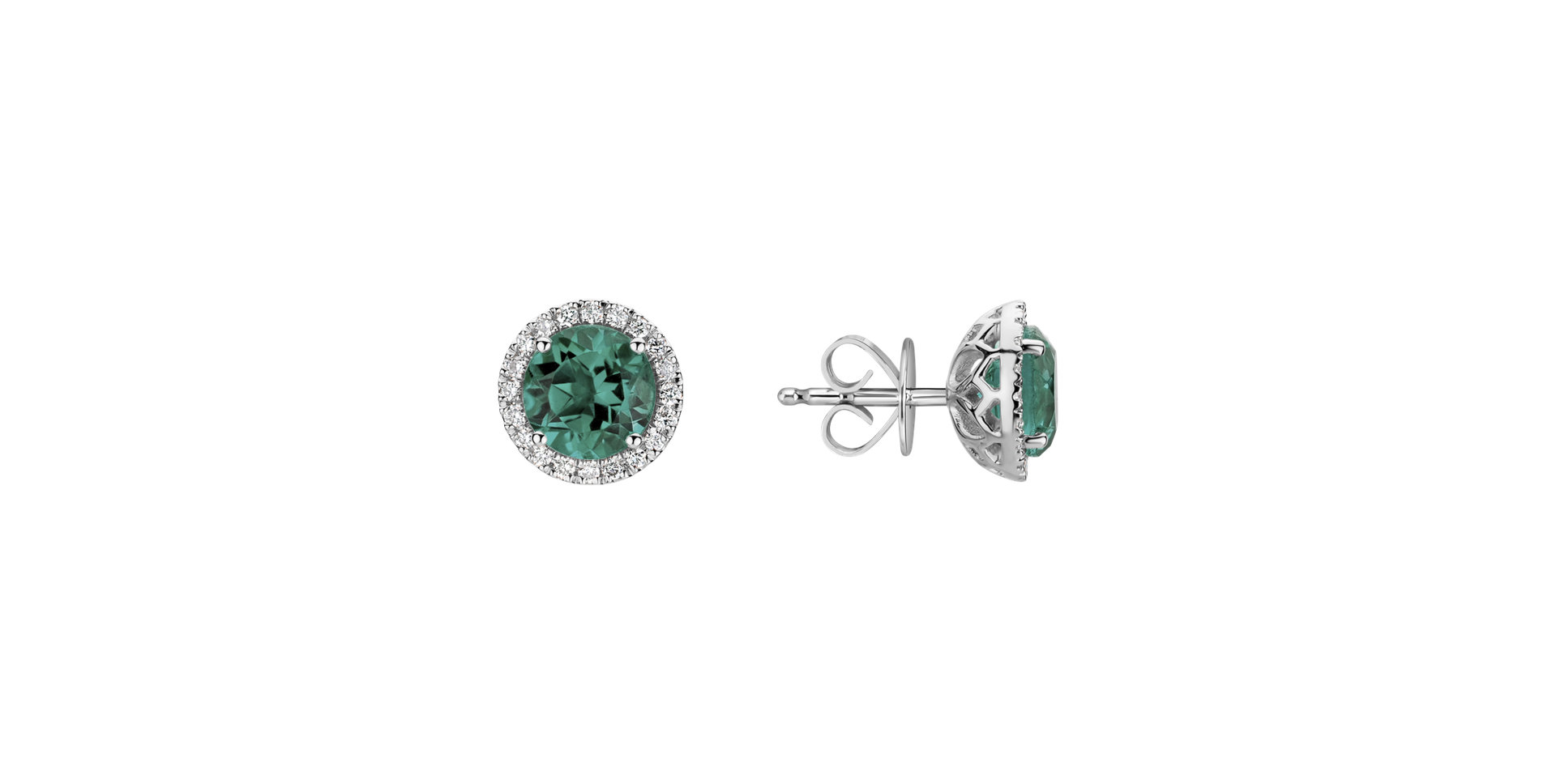Diamond earrings with Tourmaline Eternal Sunshine