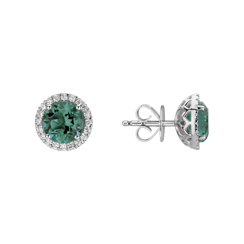 Diamond earrings with Tourmaline Eternal Sunshine