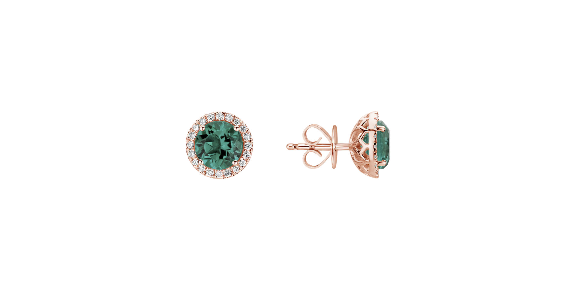 Diamond earrings with Tourmaline Eternal Sunshine