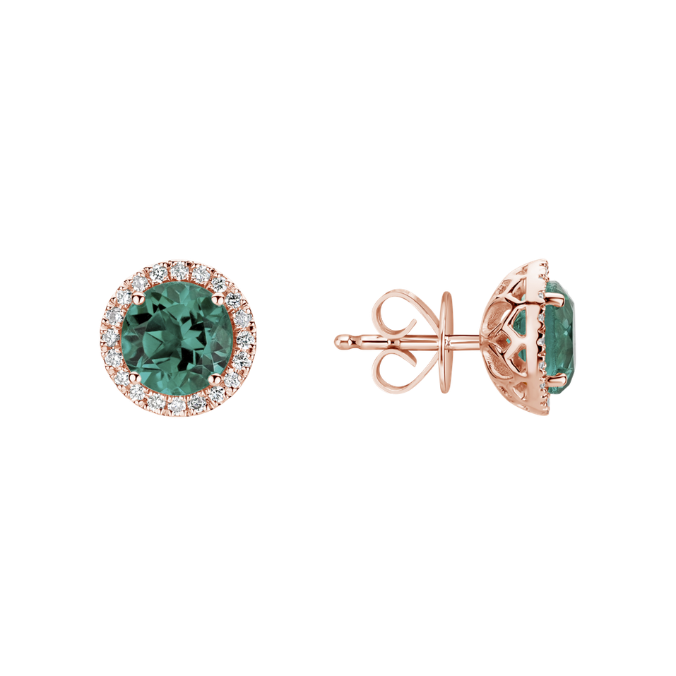 Diamond earrings with Tourmaline Eternal Sunshine