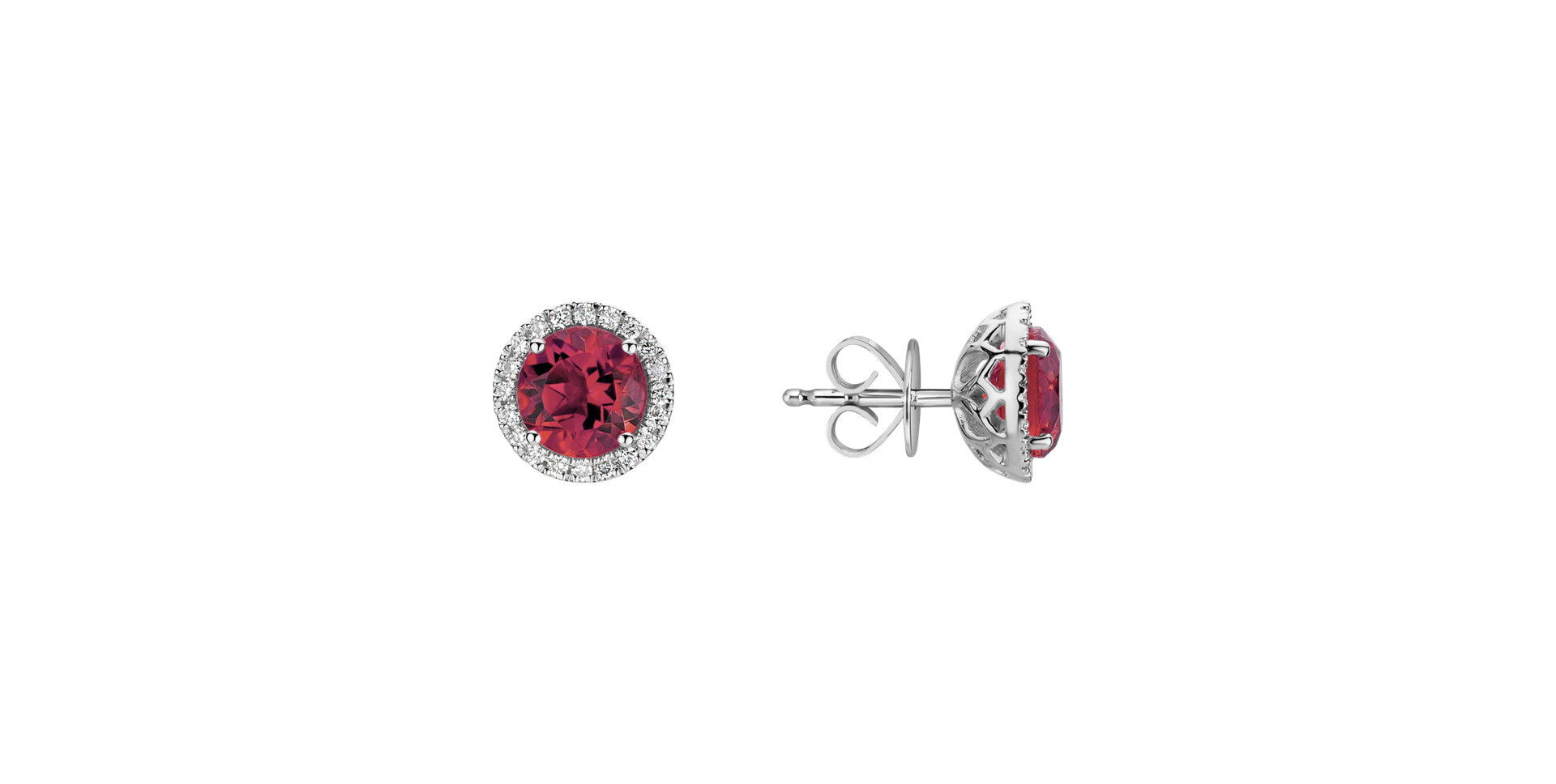 Diamond earrings with Tourmaline Eternal Sunshine