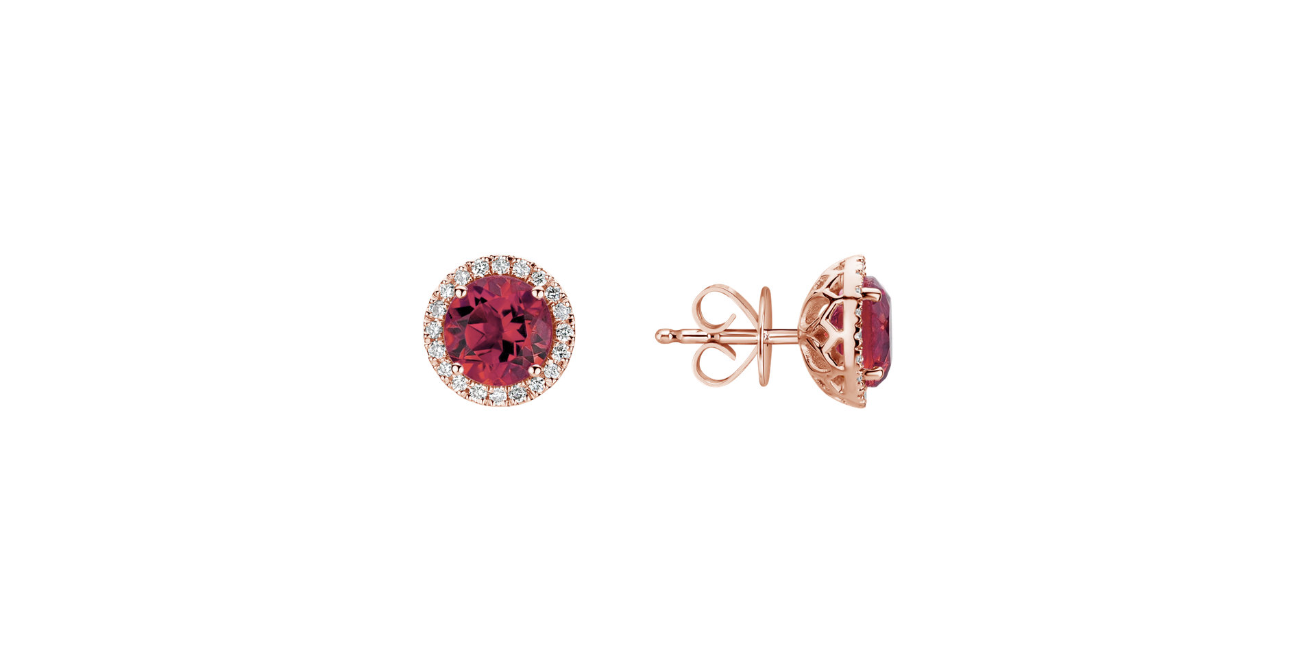Diamond earrings with Tourmaline Eternal Sunshine