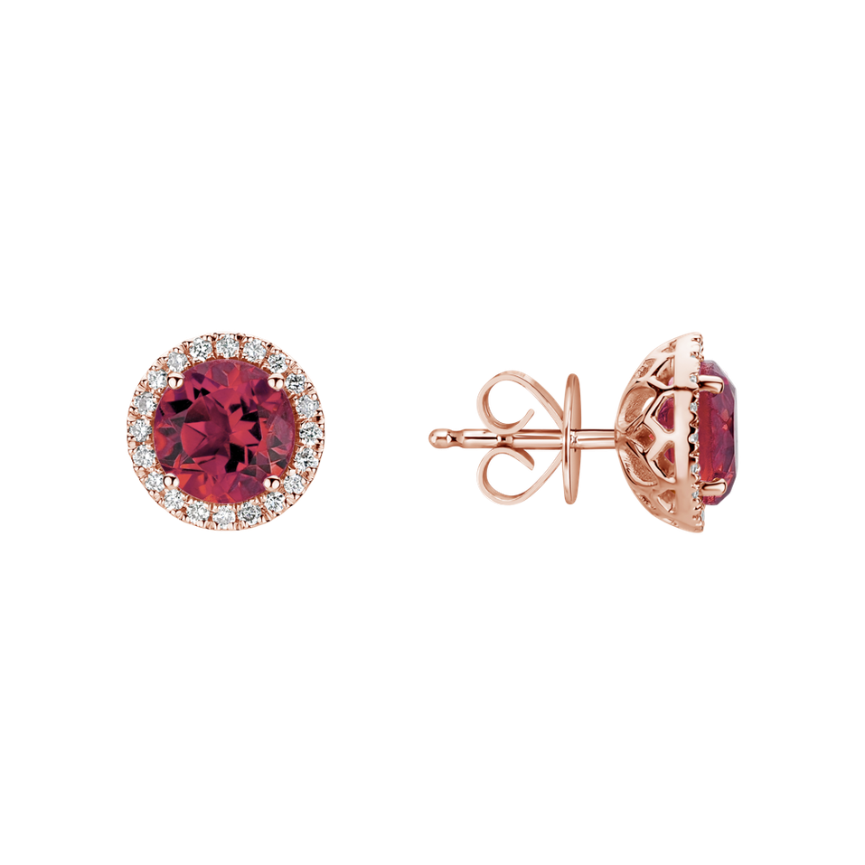 Diamond earrings with Tourmaline Eternal Sunshine