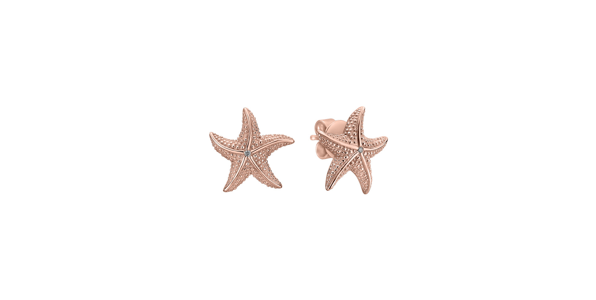 Diamond earrings Glossy Starfish