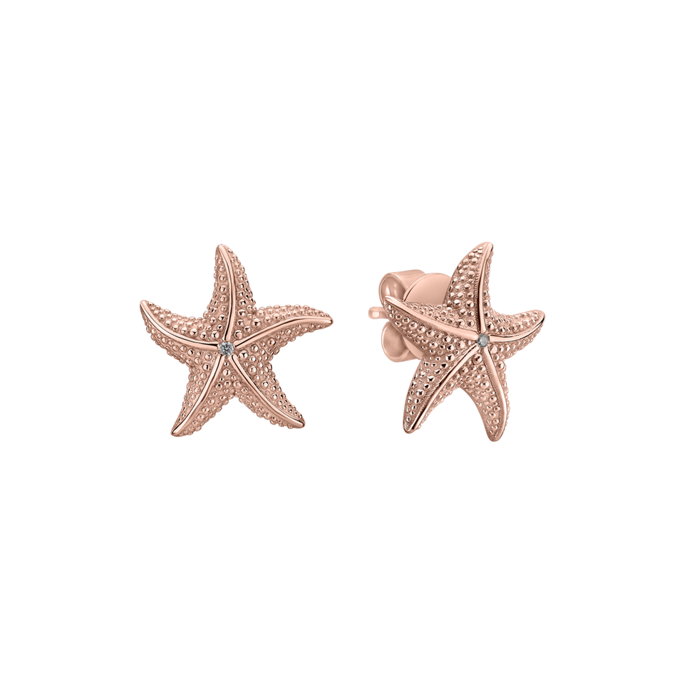 Diamond earrings Glossy Starfish