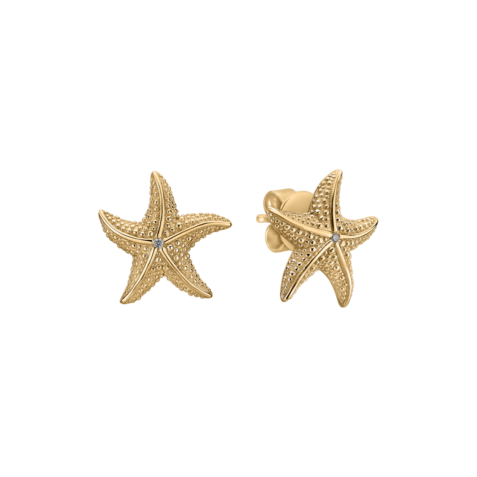 Diamond earrings Glossy Starfish