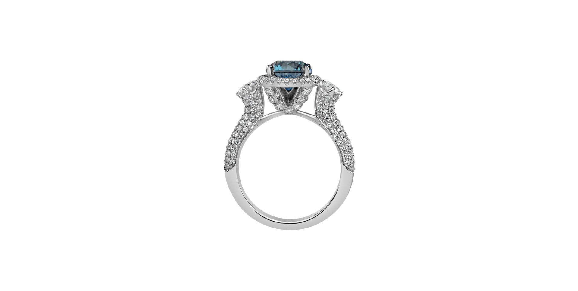 Ring with blue diamonds and white diamonds Nicolina