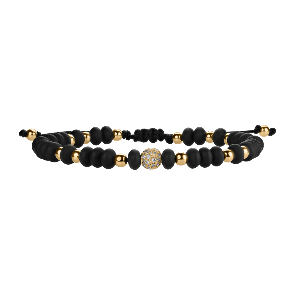 Diamond bracelet with Onyx Mirror Black