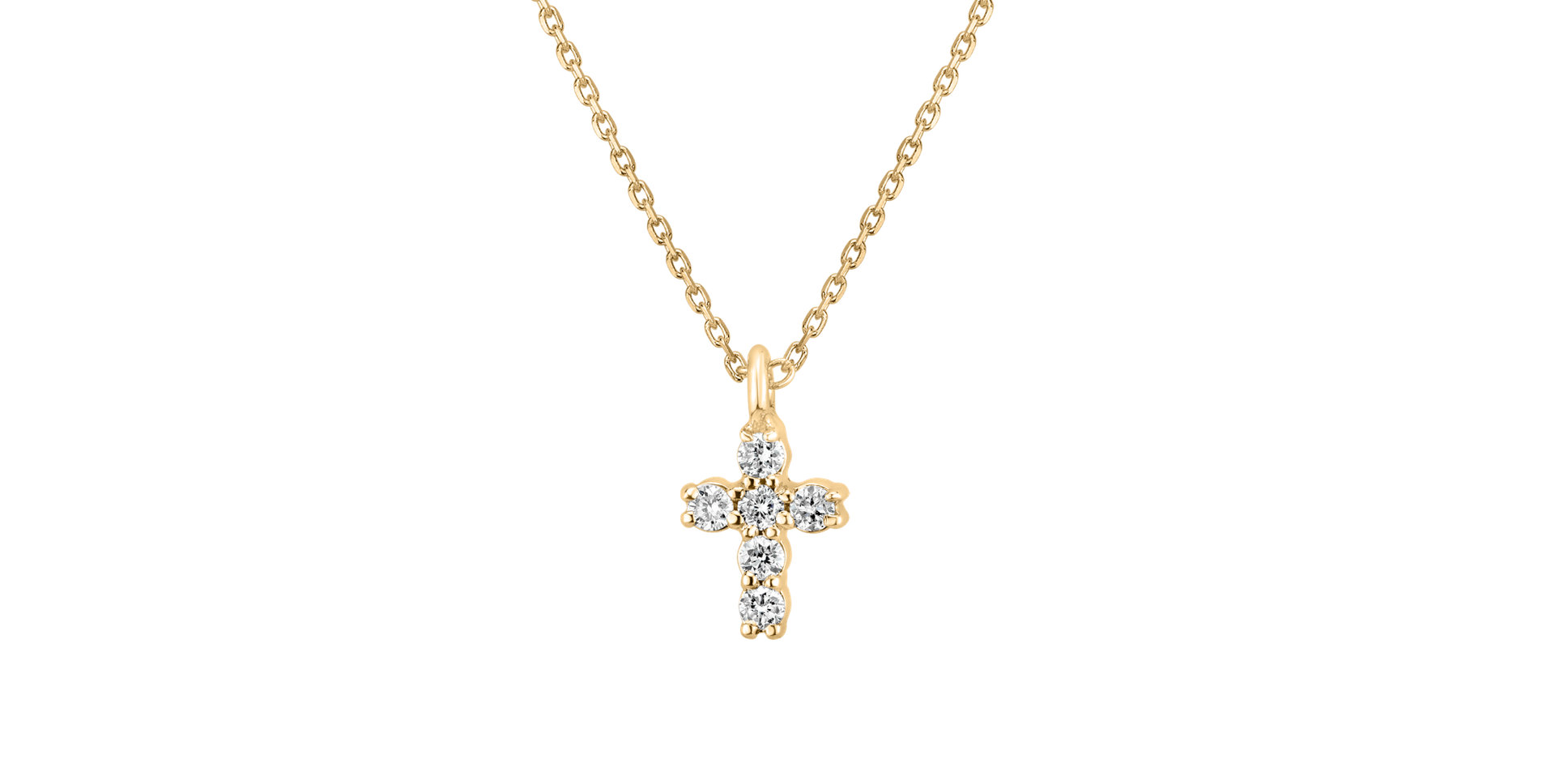 Diamond necklace Glossy Cross