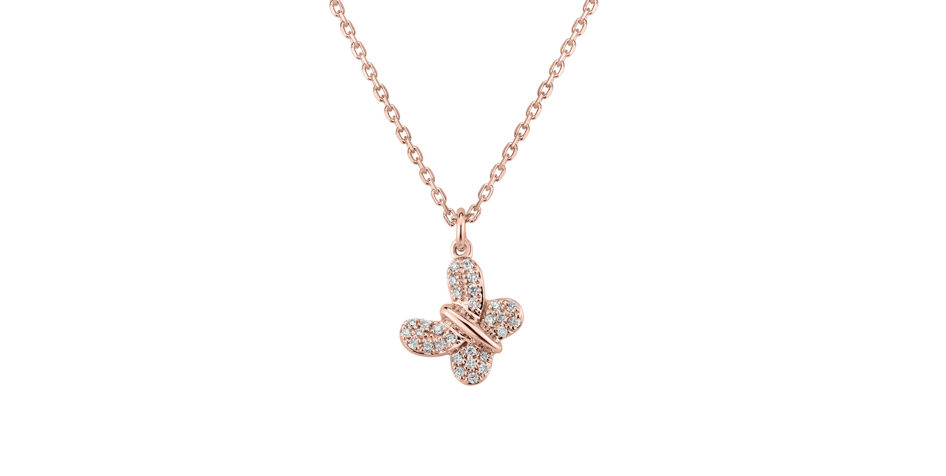 Diamond necklace Fairy Butterfly