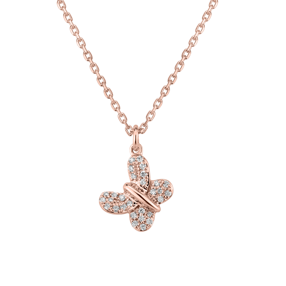Diamond necklace Fairy Butterfly