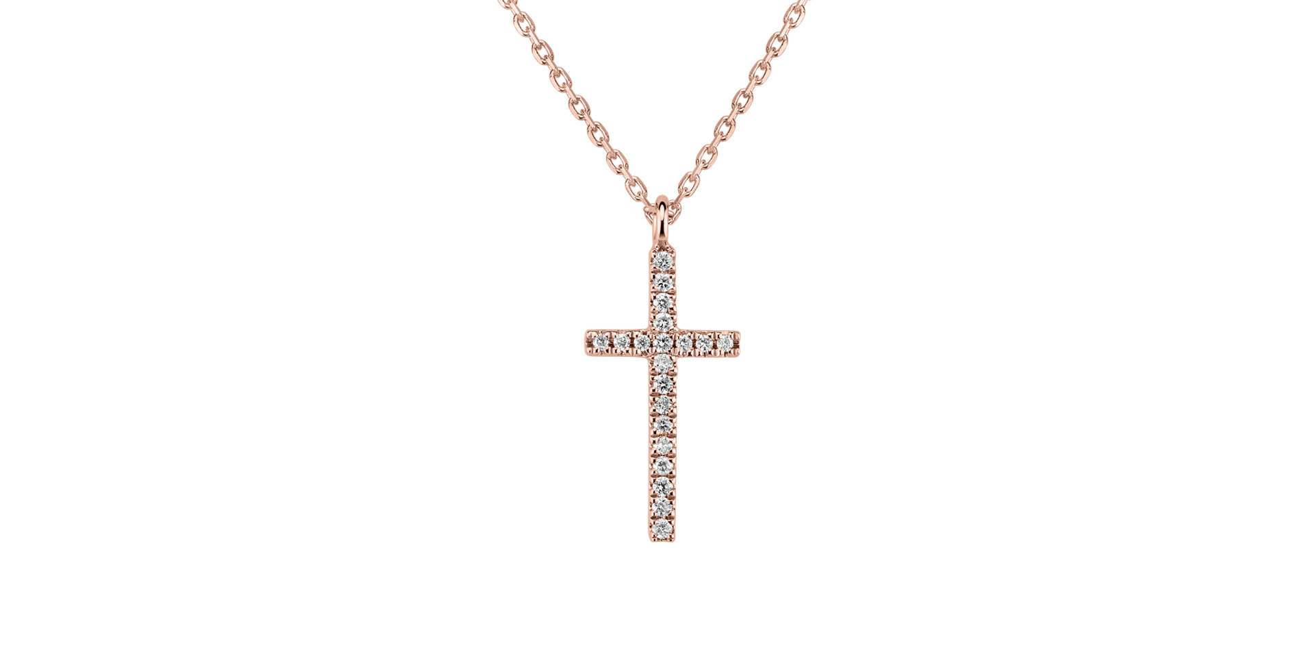 Diamond necklace Shimmering Cross