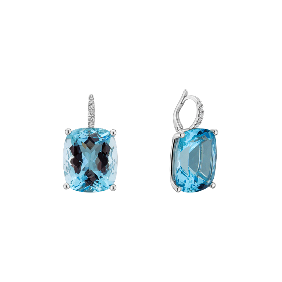 Diamond earrings with Topaz Apollo