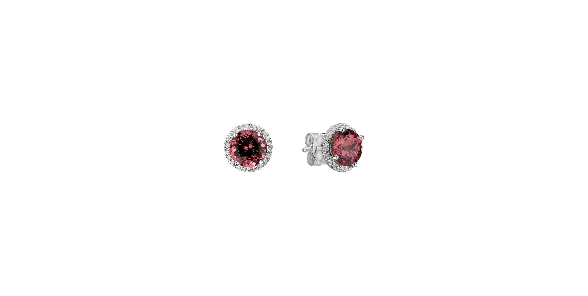 Diamond earrings with Tourmaline Royal Galaxy