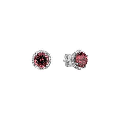 Diamond earrings with Tourmaline Royal Galaxy