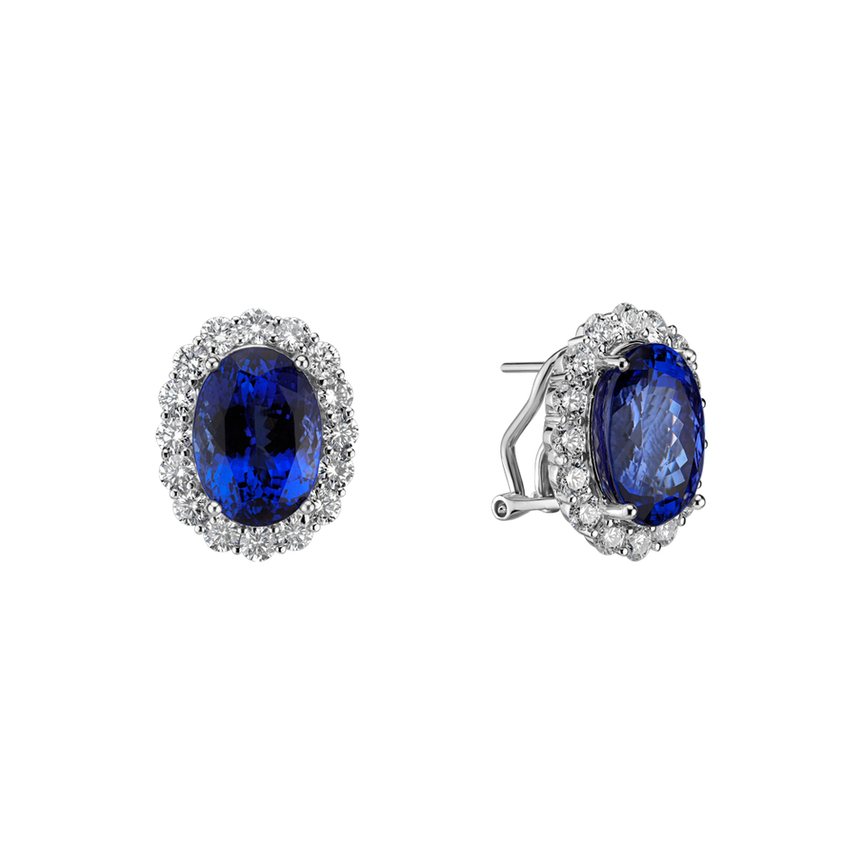 Diamond earrings with Tanzanite Tanzania Symphony