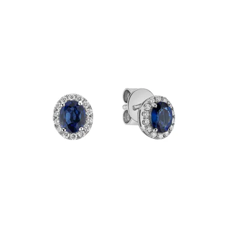 Diamond earrings with Sapphire Queen Fantasy