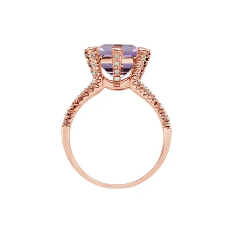 Diamond rings with Amethyst Flanna