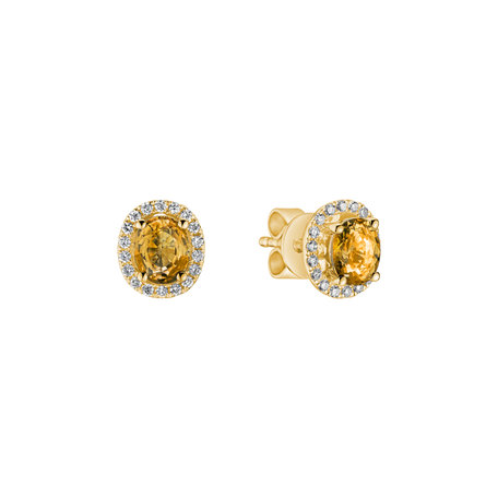 Diamond earrings with Sapphire Princess of Wales