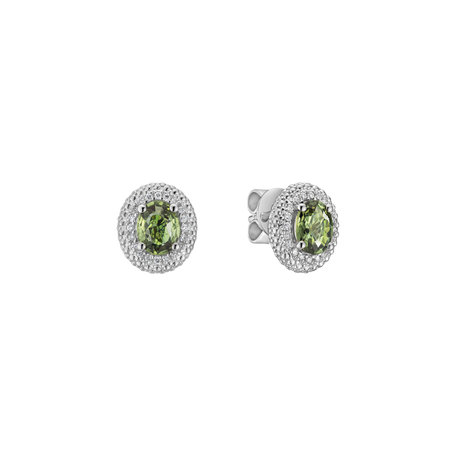 Diamond earrings with Sapphire Royal Sapphire