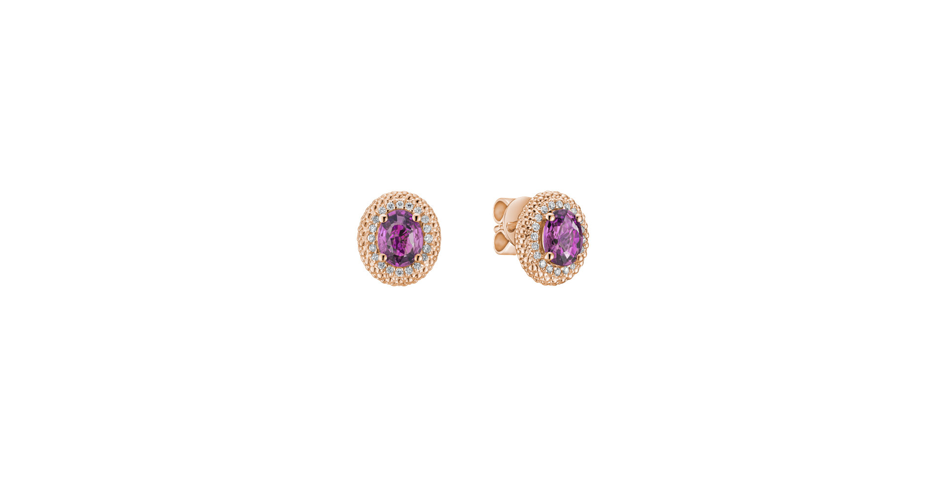 Diamond earrings with Sapphire Frances Sorrow