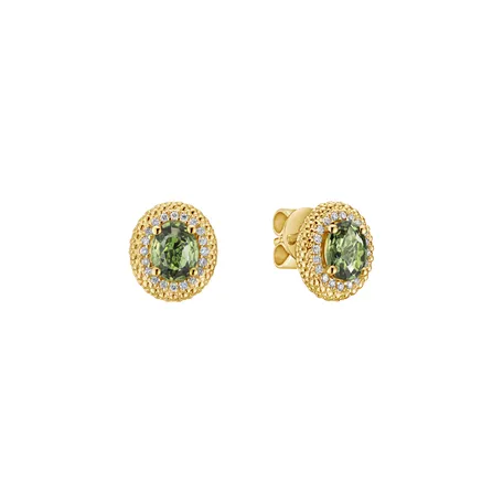 Diamond earrings with Sapphire Royal Sapphire