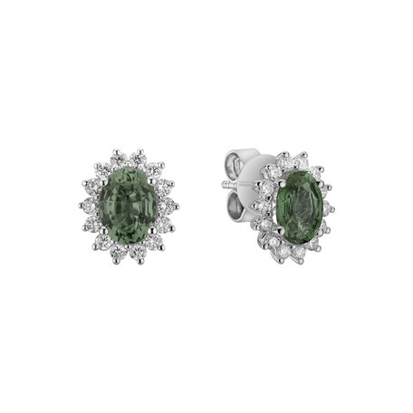 Diamond earrings with Sapphire Princess Sparkle