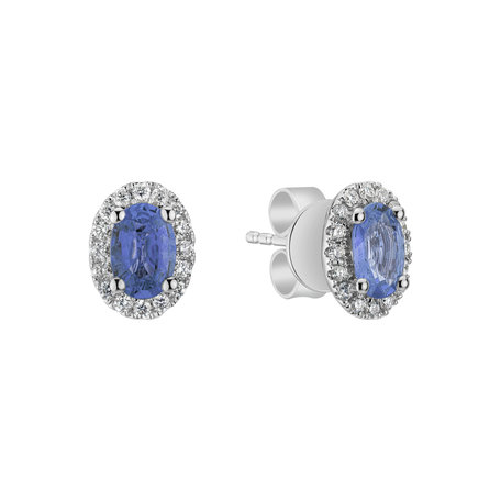 Diamond earrings with Sapphire Imperial Allegory