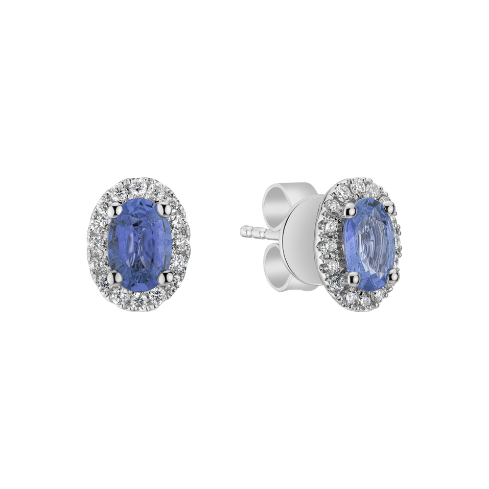 Diamond earrings with Sapphire Imperial Allegory