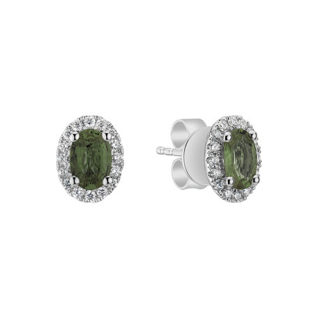Diamond earrings with Sapphire Imperial Allegory