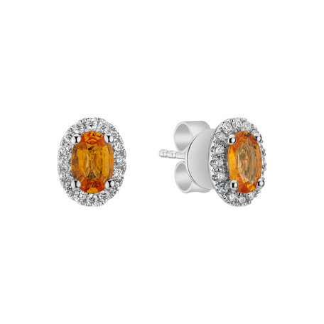 Diamond earrings with Sapphire Imperial Allegory