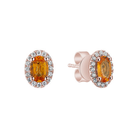 Diamond earrings with Sapphire Imperial Allegory