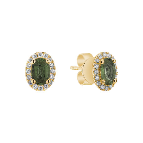 Diamond earrings with Sapphire Imperial Allegory