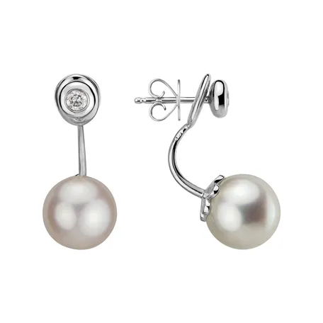 Diamond earrings with Pearl Beauty Queen