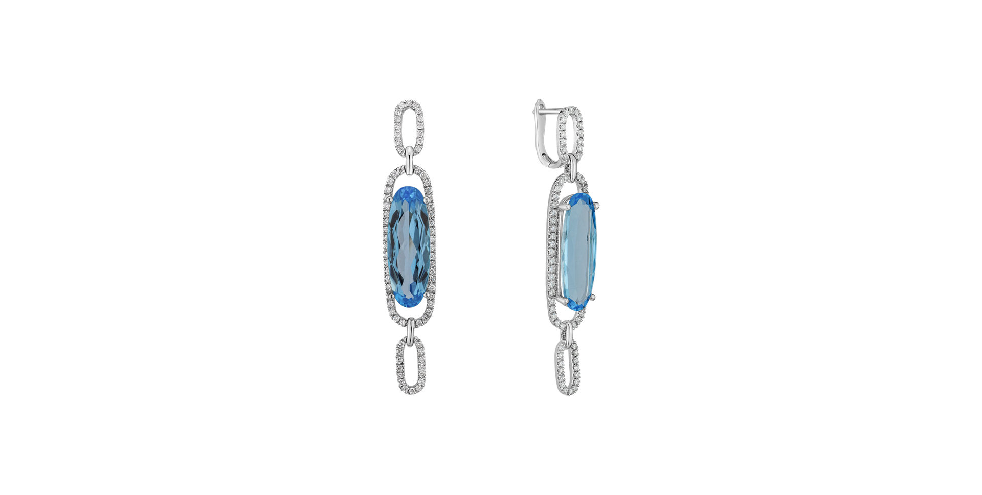 Diamond earrings with Topaz Ardent