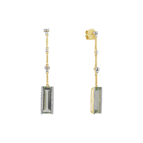 Diamond earrings with Amethyst Important Member