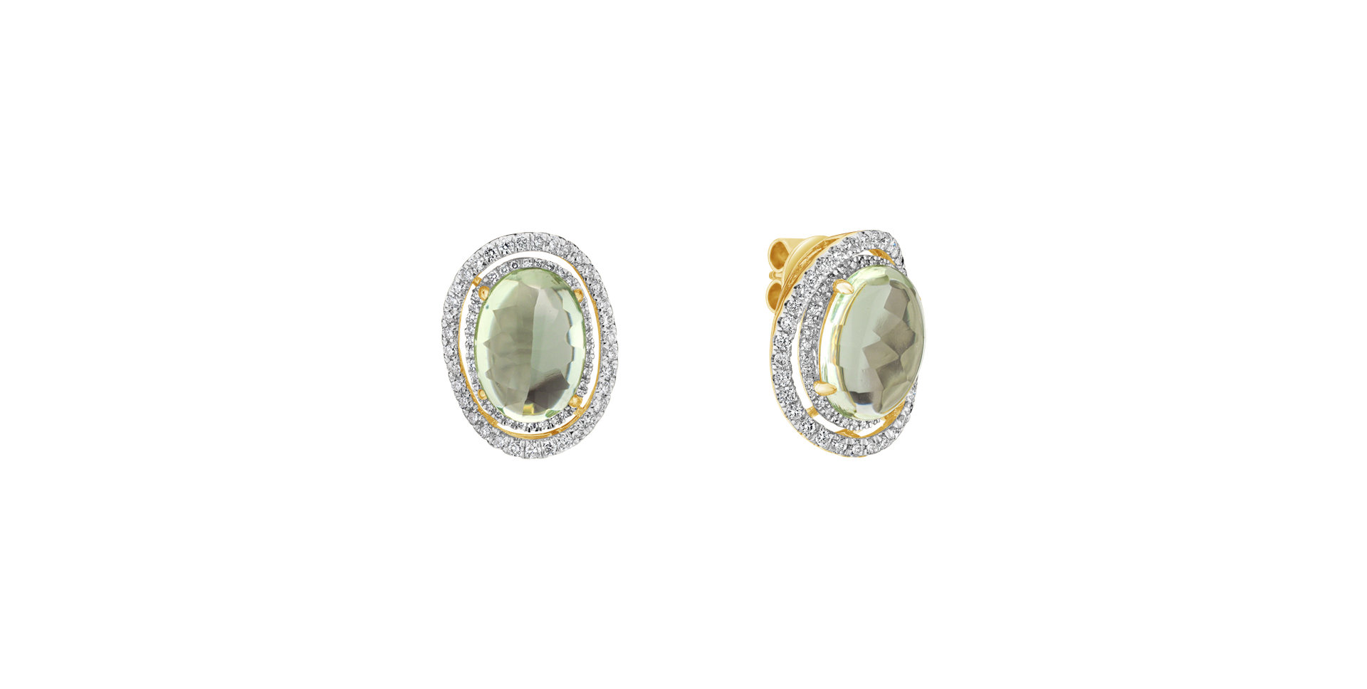 Diamond earrings with Amethyst Variant Whisper