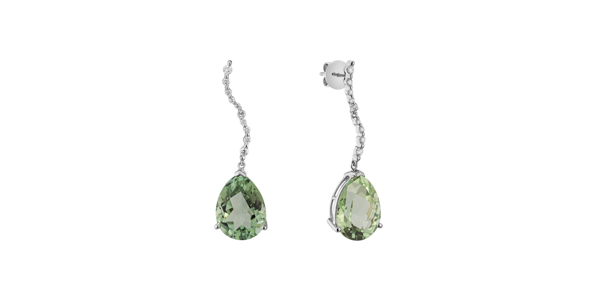 Diamond earrings with Amethyst Dimitris