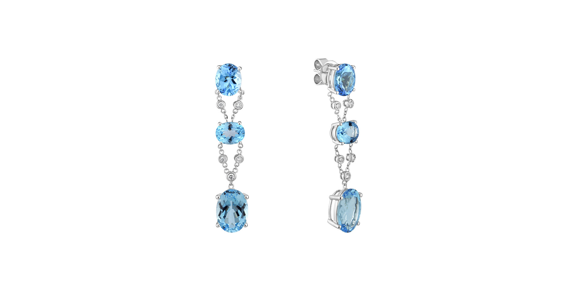 Diamond earrings with Topaz High Resolution