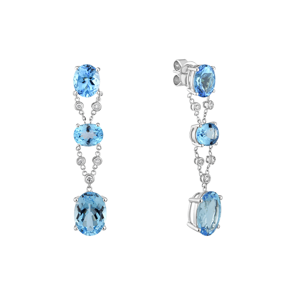 Diamond earrings with Topaz High Resolution