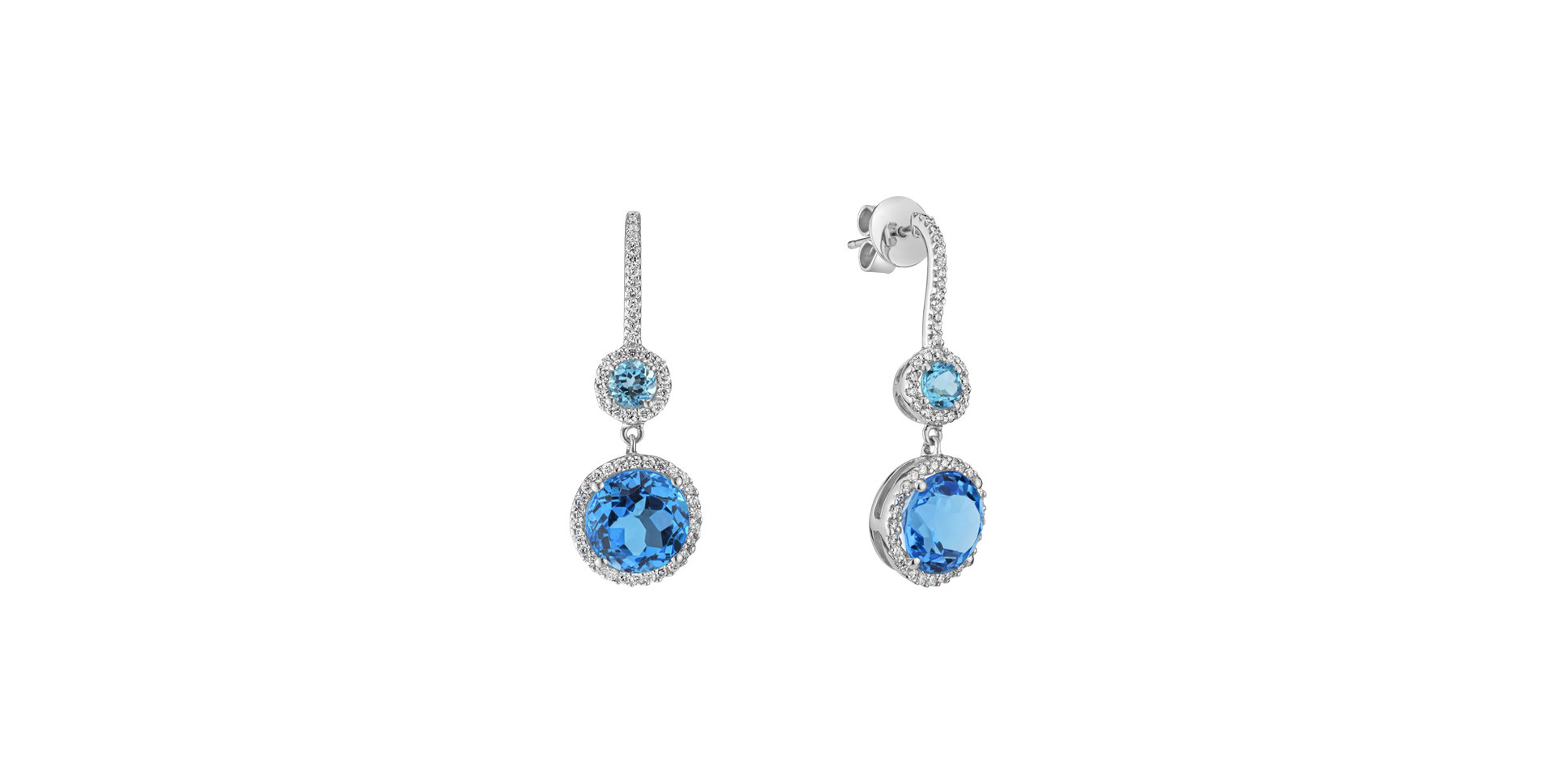 Diamond earrings with Topaz Ilaria