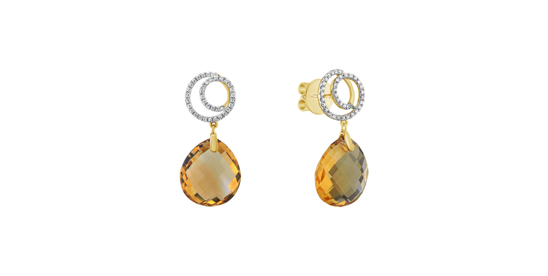 Diamond earrings with Citríne Fabulous Fiction