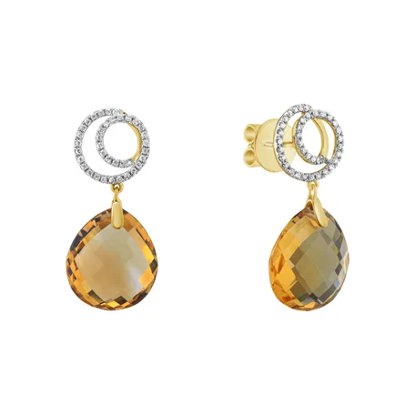 Diamond earrings with Citríne Fabulous Fiction