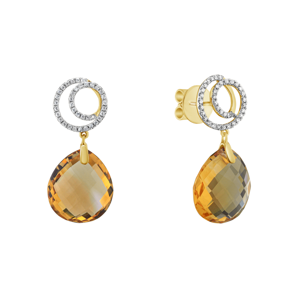 Diamond earrings with Citríne Fabulous Fiction
