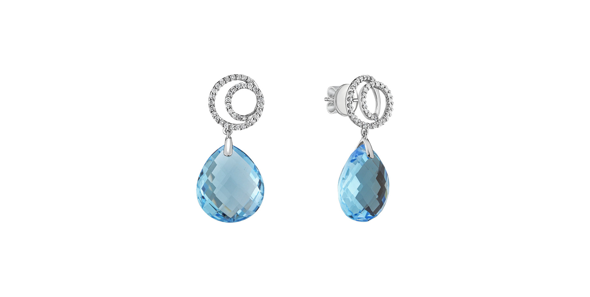 Diamond earrings with Topaz Fabulous Fiction