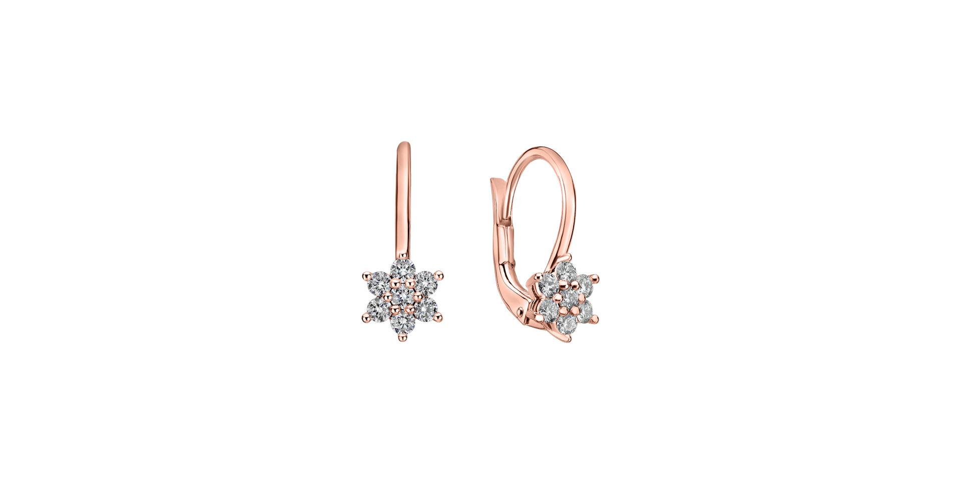 Diamond earrings Magic Snowflakes