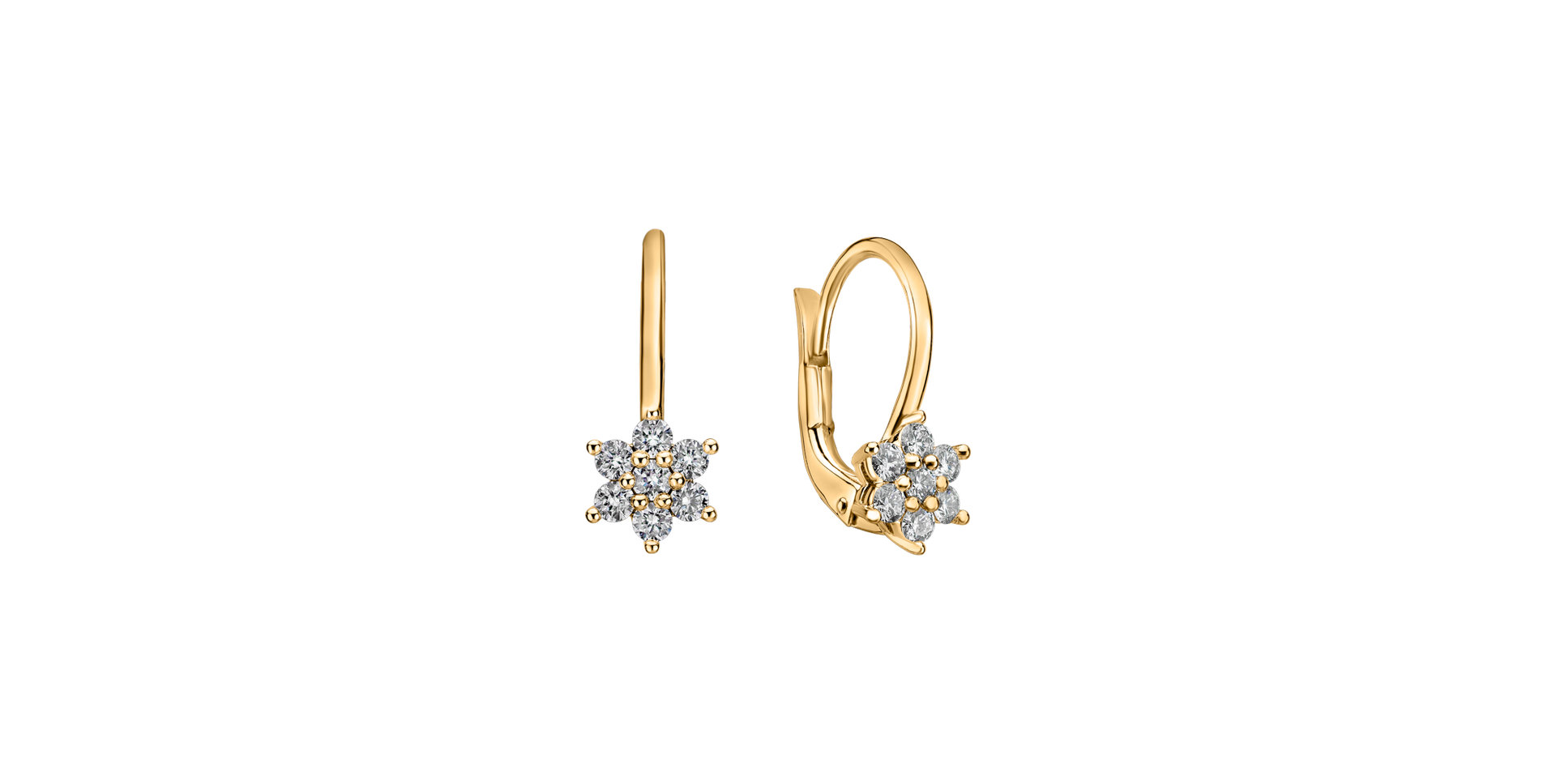 Diamond earrings Magic Snowflakes
