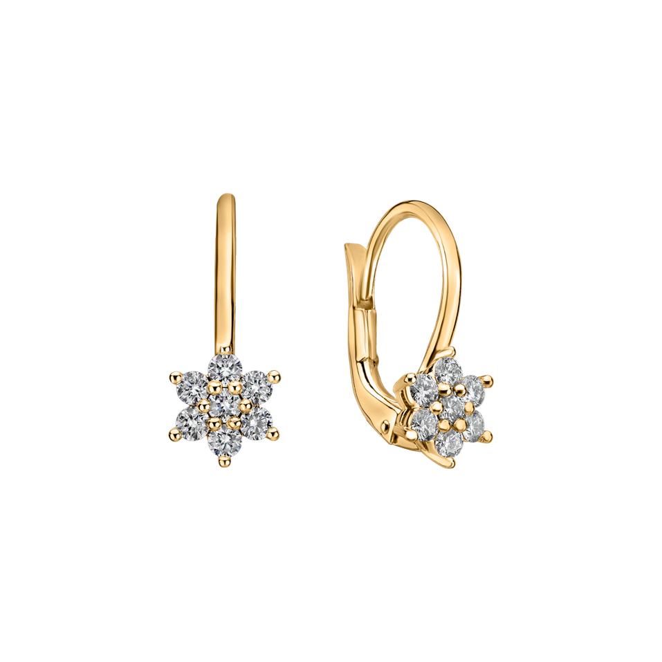 Diamond earrings Magic Snowflakes