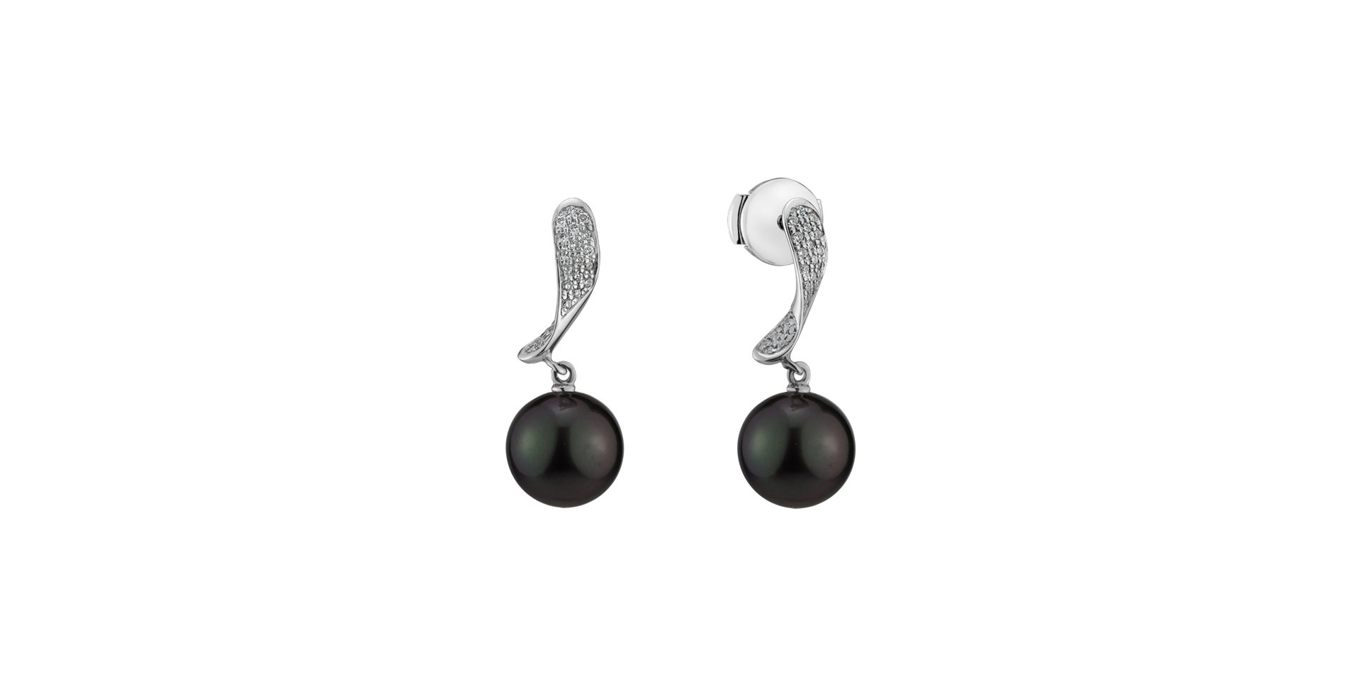 Diamond earrings with Pearl Ocean of Sorrow