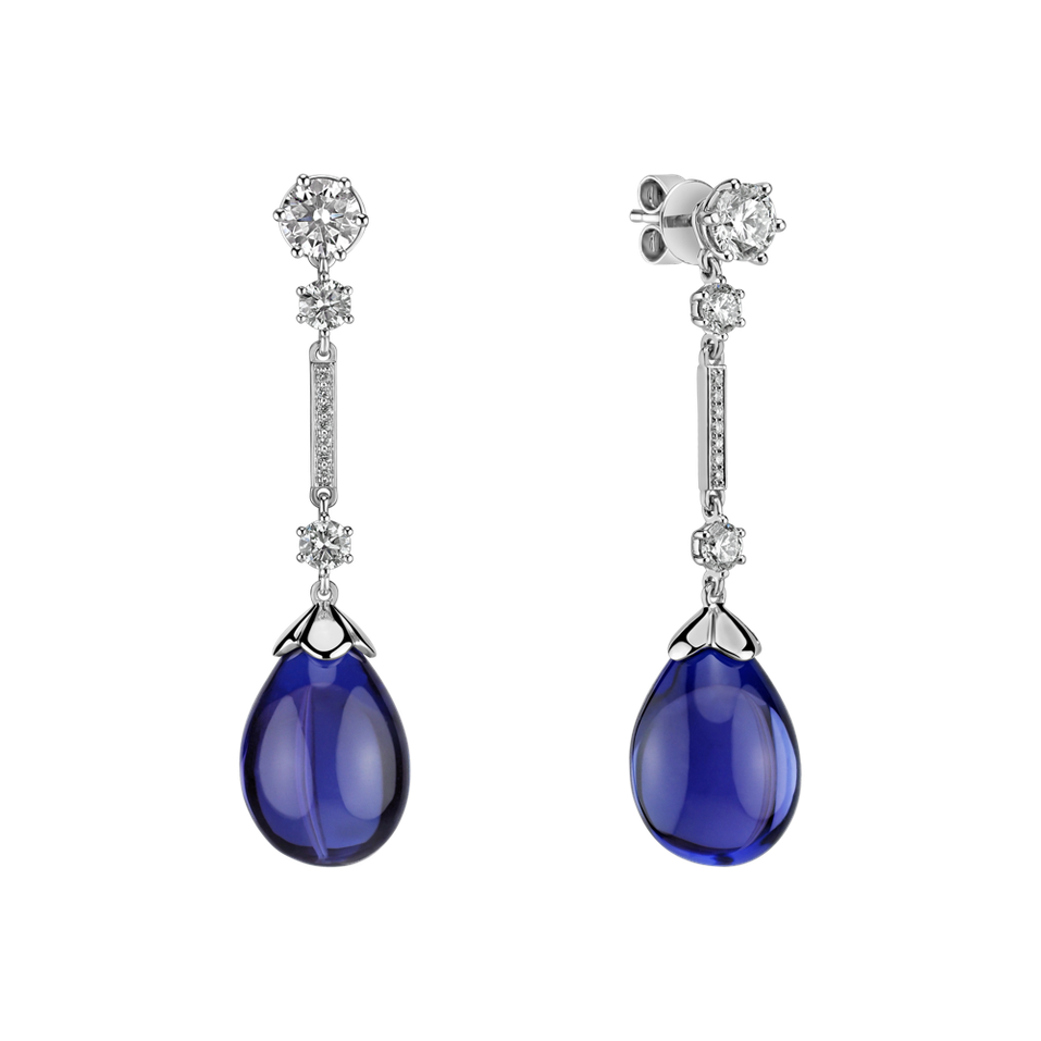 Diamond earrings with Tanzanite Kingdom of Sadness